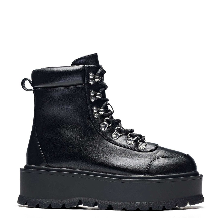 Hot Hydra All Black Matrix Platform Boots Chunky Boots