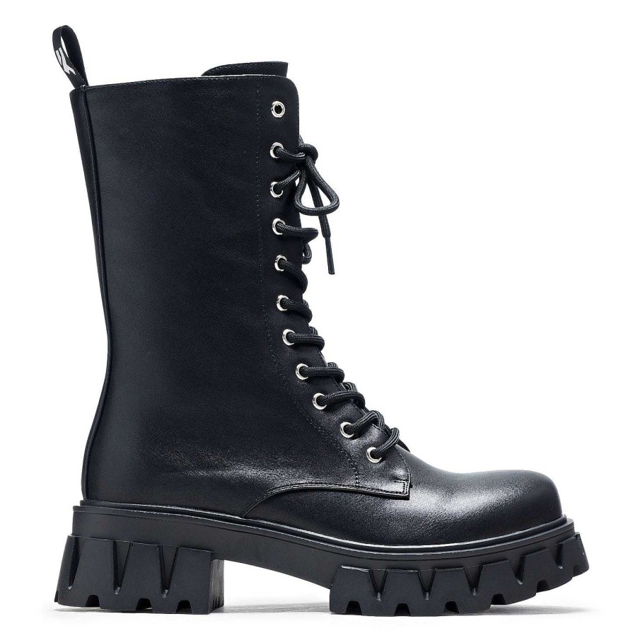 Online Siren Men'S Tall Lace Up Boots - Black Calf Boots