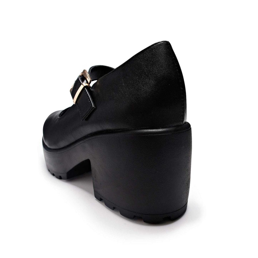 Wholesale Black Chunky Platform Mary Jane Shoes Black Mary Janes