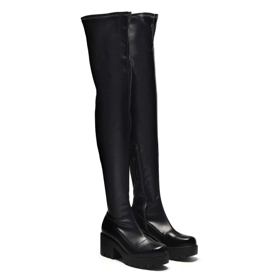 Best The Harmony Plus Size Thigh High Boots Chunky Boots