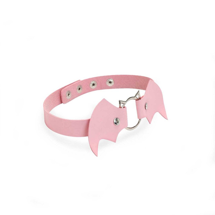 New Kawaii Baby Pink Bat Choker Necklaces