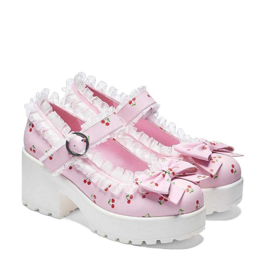 Best Tira Mary Janes Shoes 'Pink Cherry Bakewell Edition' Printed Mary Janes