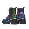 Online Bismuth Platform Military Boots - Rainbow Chunky Boots