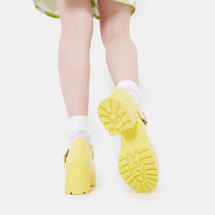 Hot Tira Mary Jane Shoes 'Sunshine Yellow Edition' Heeled Mary Janes