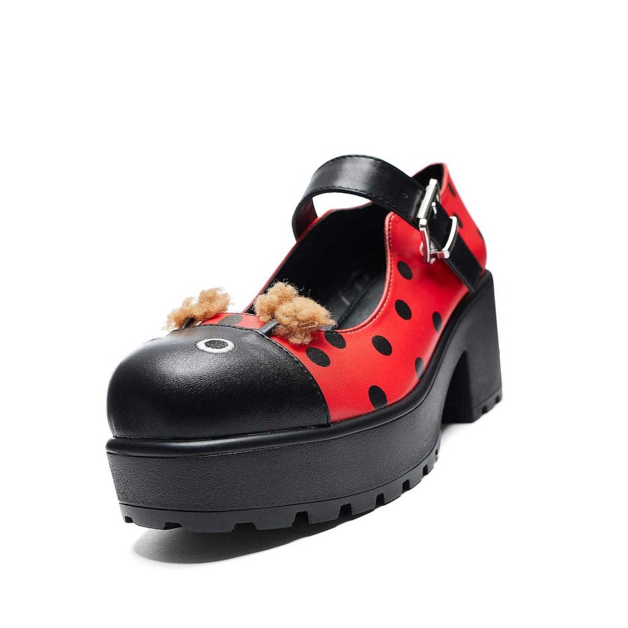 Hot Tira Mary Janes 'Lucky Ladybird Edition' | Koi Footwear Colourful Mary Janes