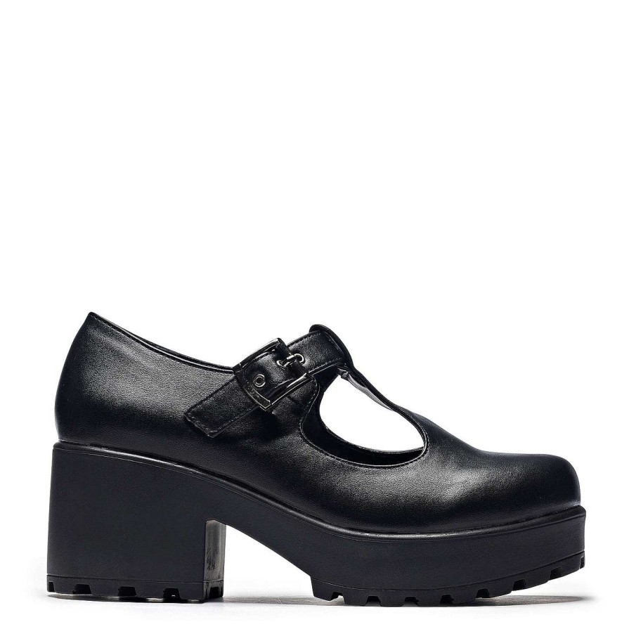 Wholesale Black Chunky Platform Mary Jane Shoes Black Mary Janes