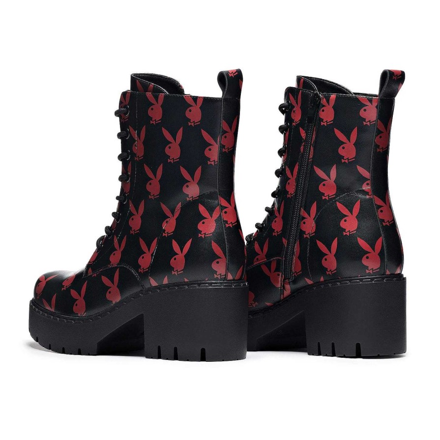 Online Playboy Reprise Red Switch Boots | Playboy X Koi Collection Platform Boots