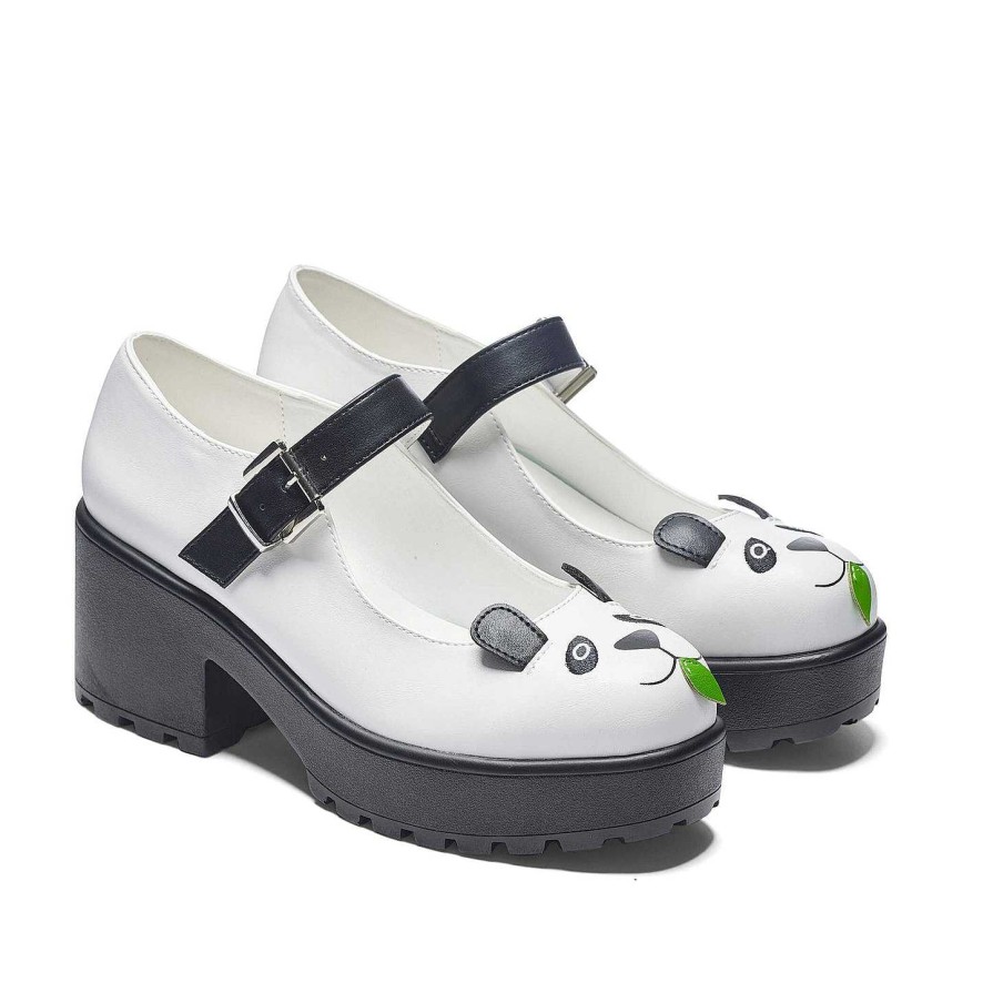 New Tira Mary Jane Shoes 'Pondering Panda Edition' Black Mary Janes