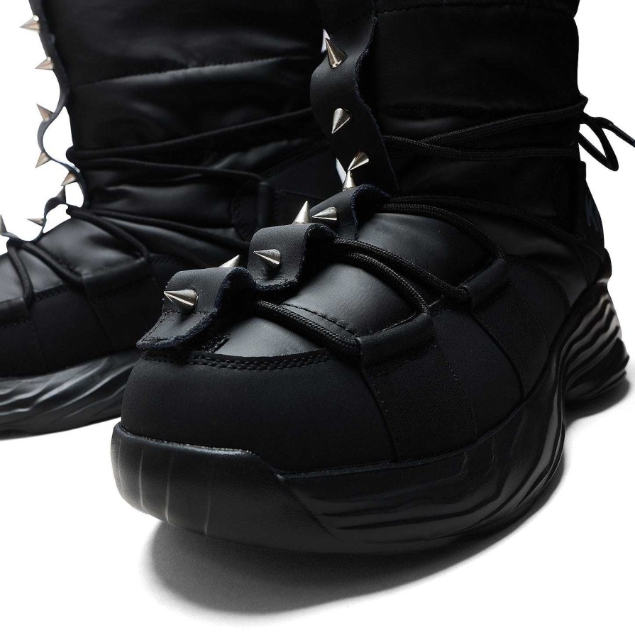 Wholesale Cauldrife Demons Men'S Spiked Snow Boots - Black | Koi Footwear Ankle Boots