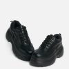 Clearance Jennie Striker Black Chunky Bubble Trainers Black Trainers