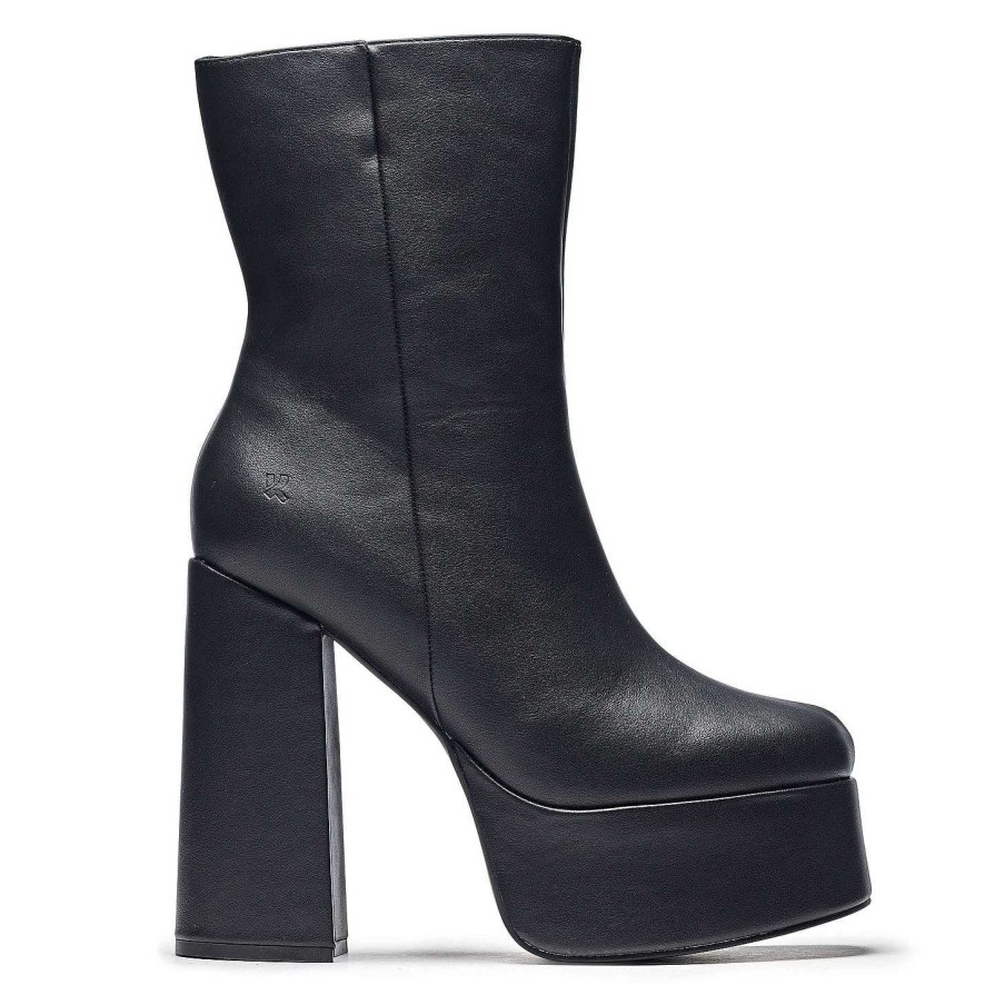 Wholesale Lexus Black Platform Heeled Boots Heeled Boots