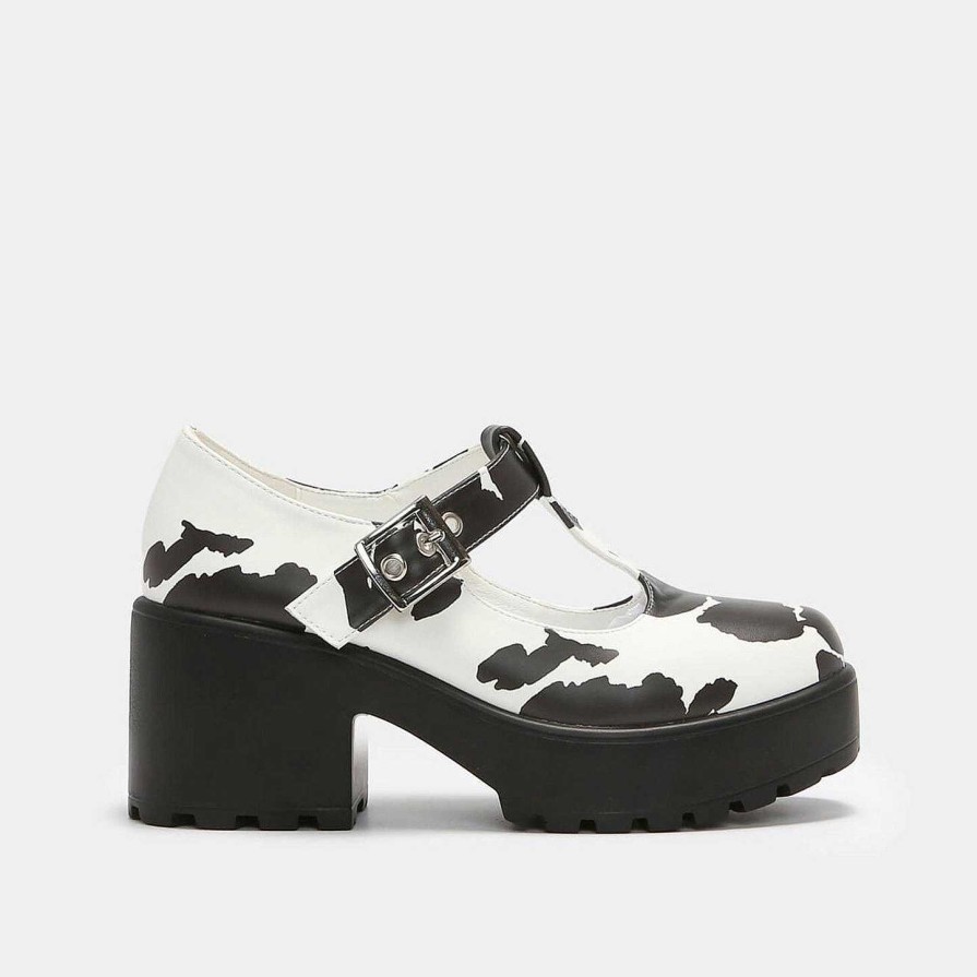 Hot Sai Cow Print Mary Jane Shoes 'Nettie Edition' Heeled Mary Janes