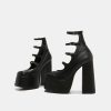 Best Gurren Strappy Platform Heels Chunky Platform