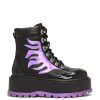 Best Helios Purple Hologram Flame Boots The Platform Boot