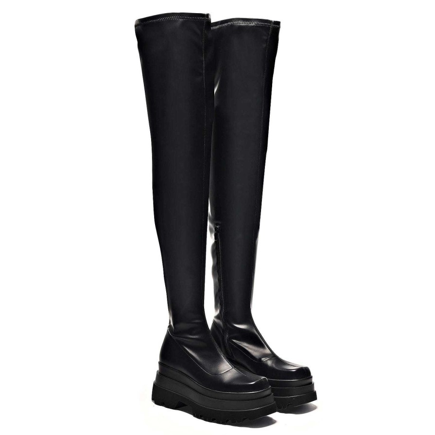 Clearance The Elevation Plus Size Thigh High Boots Platform Boots