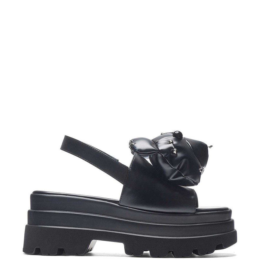 New Grim Hardcore Chunky Sandals - Black Platform Sandals