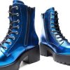 Hot Cobalt Haze Military Platform Boots | Women'S Boots | Koi Footwear Ankle Boots