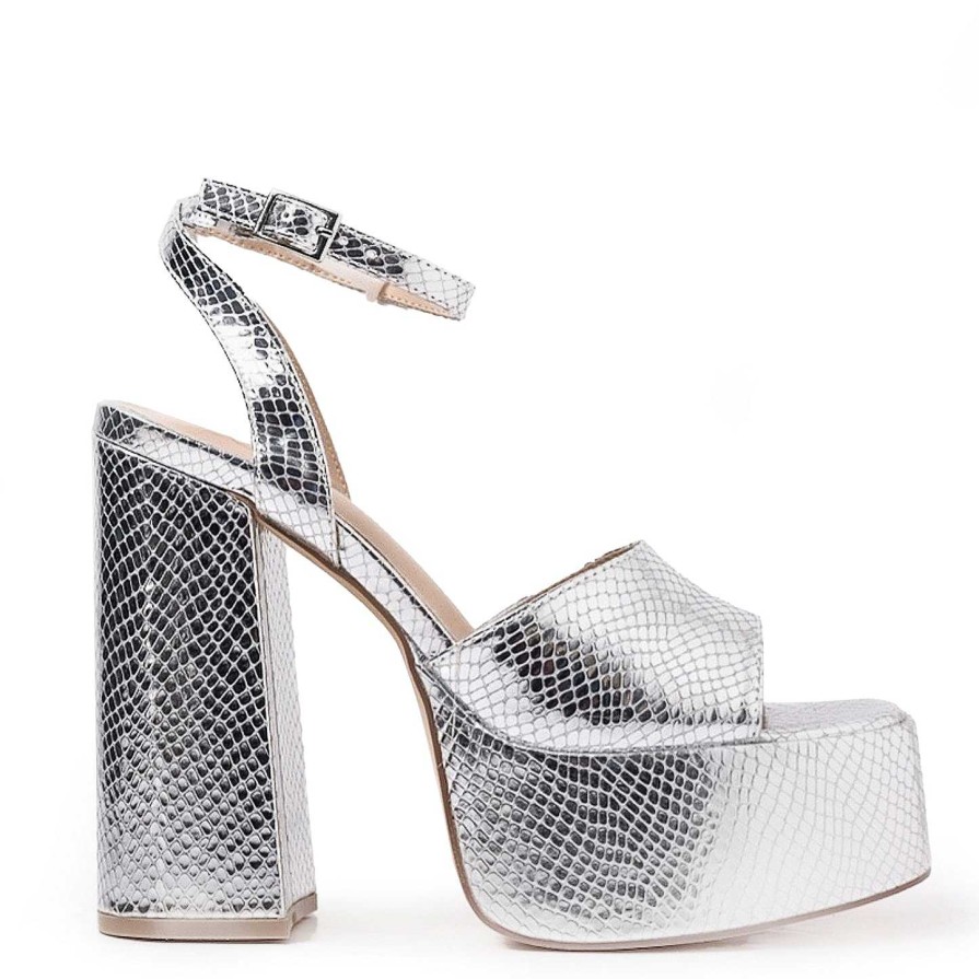 New Shonen Silver Lizard Platform Heels Platform Heels