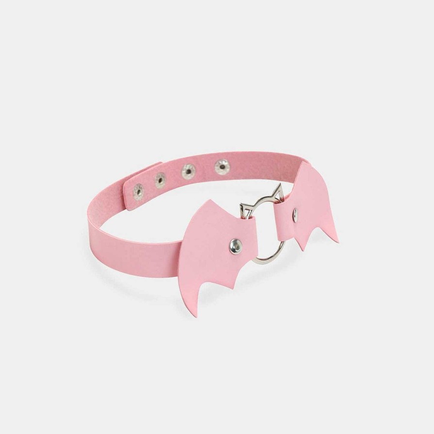 New Kawaii Baby Pink Bat Choker Necklaces