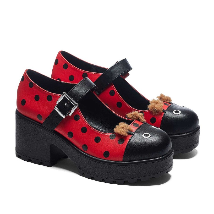 Wholesale Tira Mary Janes 'Lucky Ladybird Edition' | Koi Footwear Printed Mary Janes