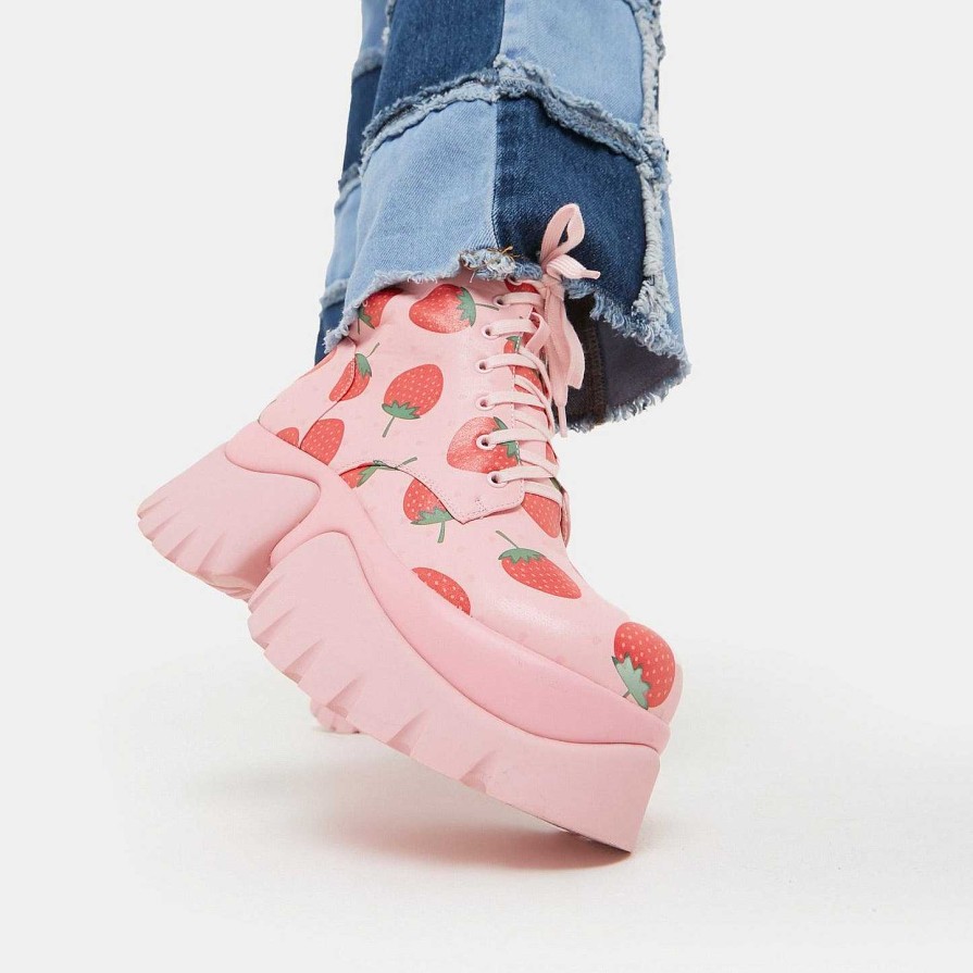 New Strawberry Cake Pink Vilun Boots Platform Boots