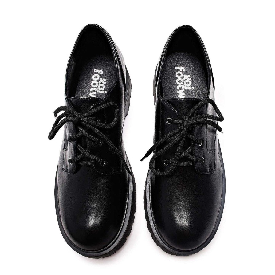 Wholesale Pinemoon Men'S Black Lace Up Shoes Lace Up