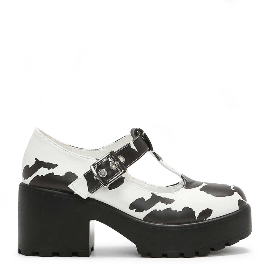 Hot Sai Cow Print Mary Jane Shoes 'Nettie Edition' Heeled Mary Janes