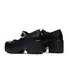 Wholesale Black Chunky Platform Mary Jane Shoes Heeled Mary Janes