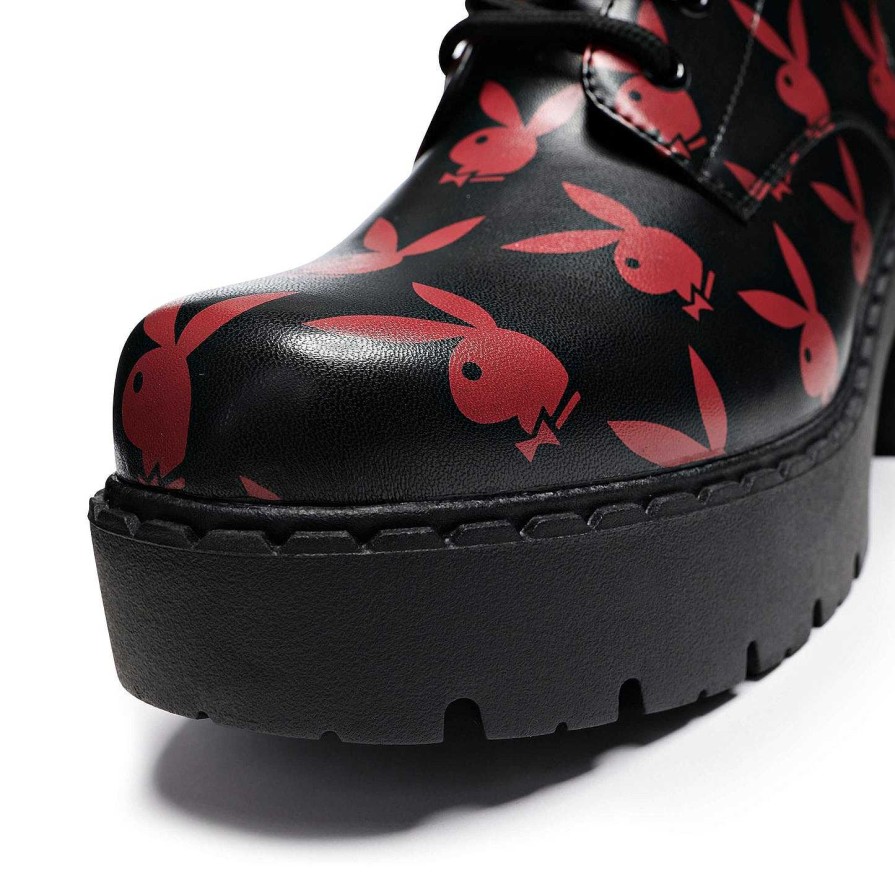 Online Playboy Reprise Red Switch Boots | Playboy X Koi Collection Platform Boots