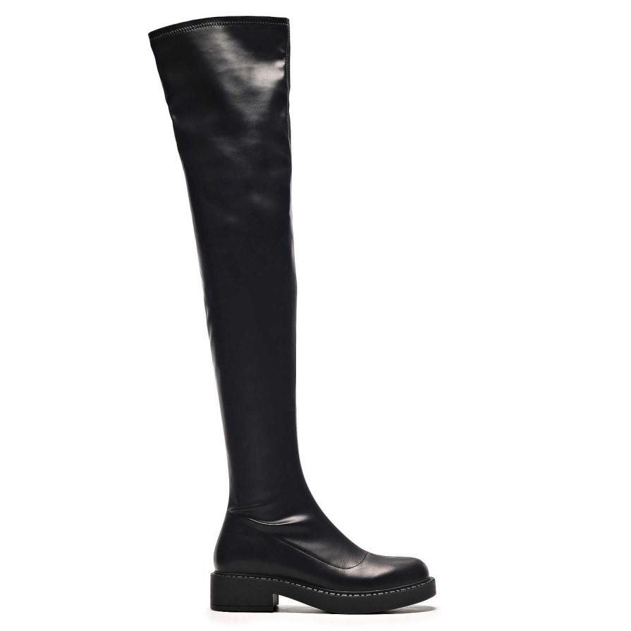 Clearance The Commander Plus Size Thigh High Boots The Platform Boot