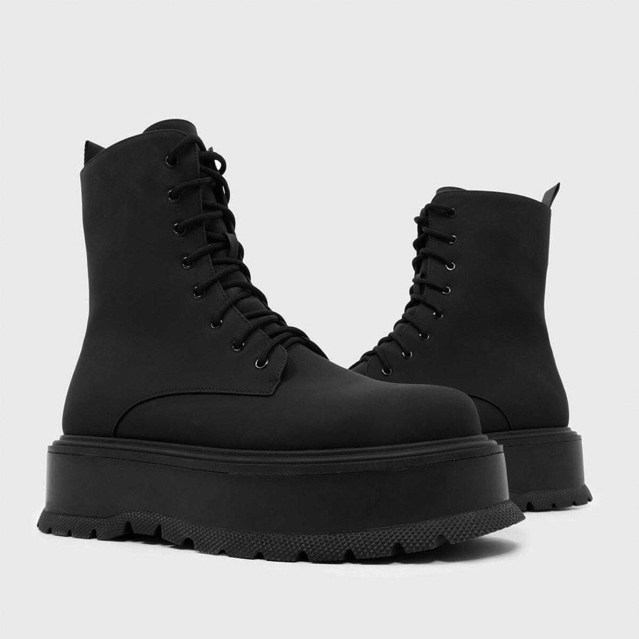 Clearance Foundry Men'S Platform Ankle Boots Biker Boots