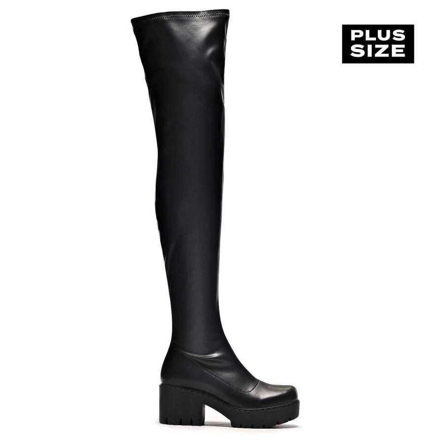 Clearance The Harmony Plus Size Thigh High Boots Platform Boots