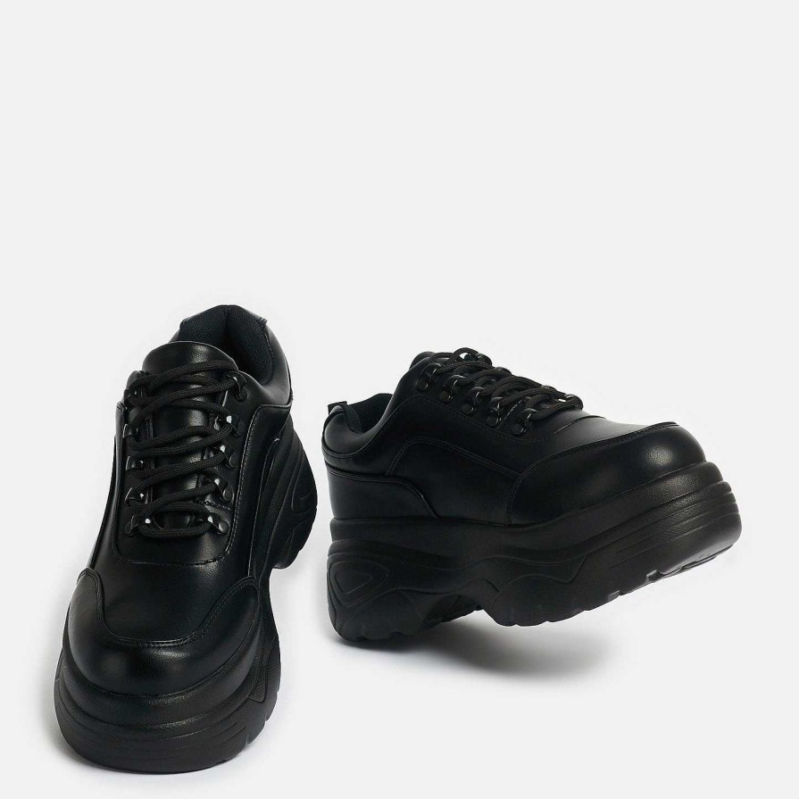 Clearance Jennie Striker Black Chunky Bubble Trainers The Chunky Trainer