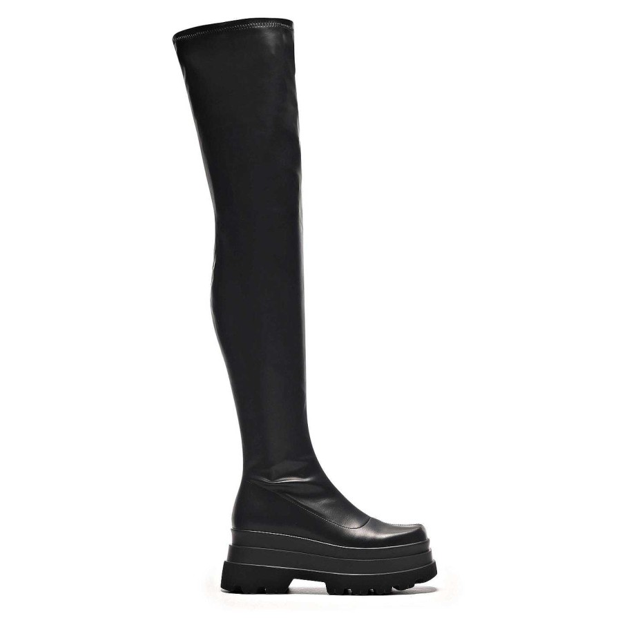 Clearance The Elevation Plus Size Thigh High Boots Platform Boots