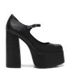 Wholesale Darkbloom Black Platform Heels Heeled Mary Janes