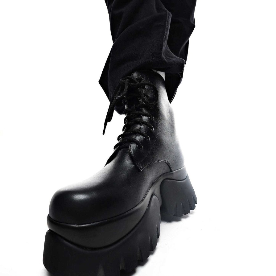 Hot Rancor Vilun Black Lace Up Boots The Platform Boot